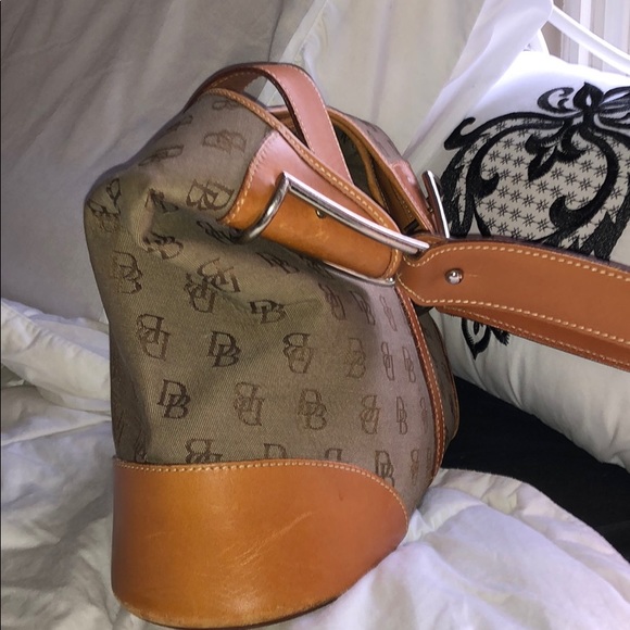 Vintage Dooney & Bourke Leather/Fabric Bag - Picture 5 of 8